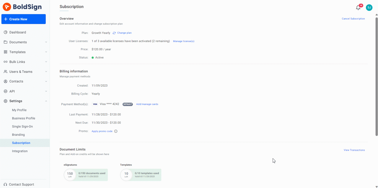 Billing address and invoice address