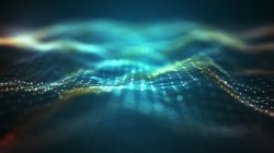 Frame in the movement and transformation in the form of luminous ...