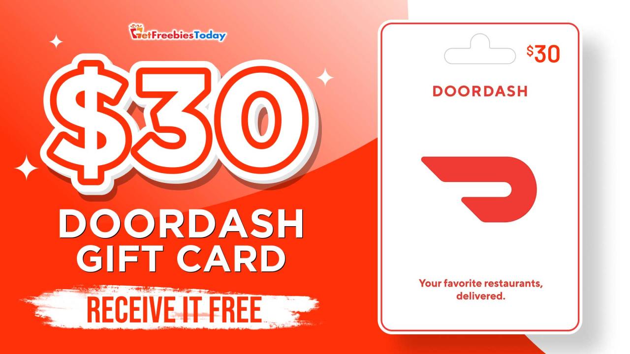 Get a 0 DoorDash gift card for 