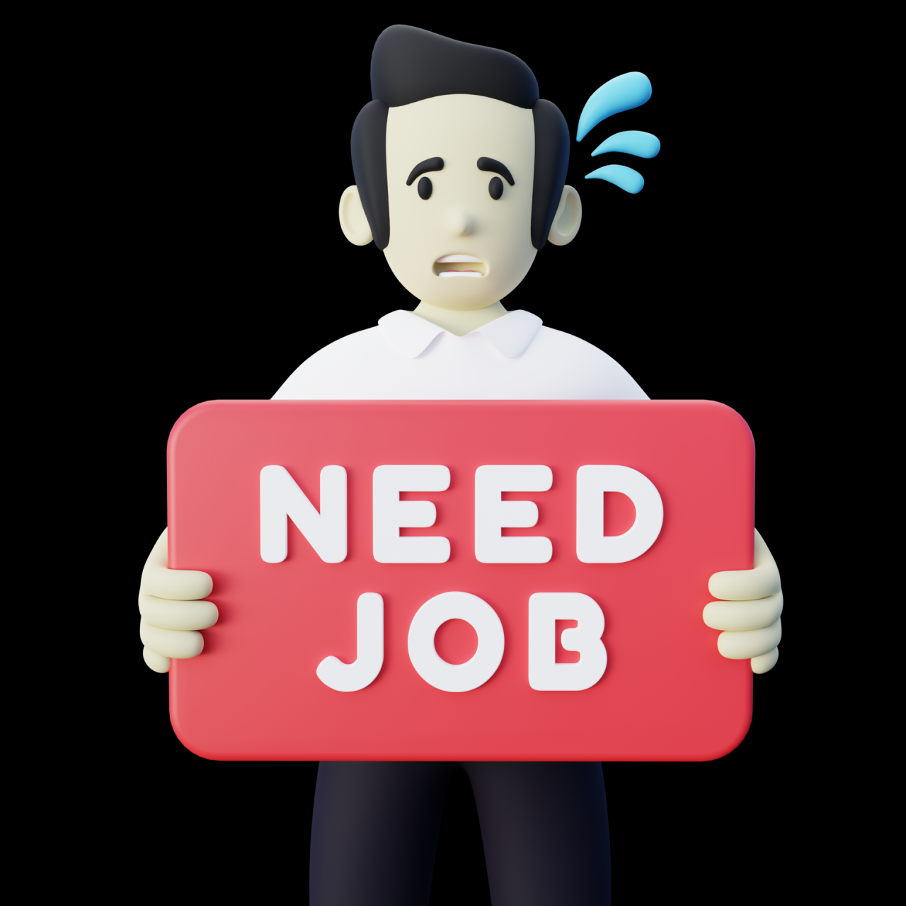 3d Illustration of Job Seeker Holding Need Job Banner 22280612 PNG 3d Illustration of Job Seeker Holding Need Job Banner 22280612 PNG