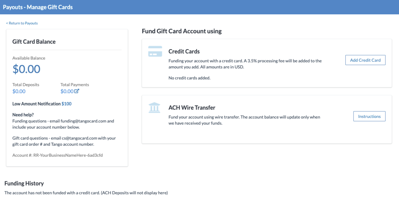 Tango gift card redemption