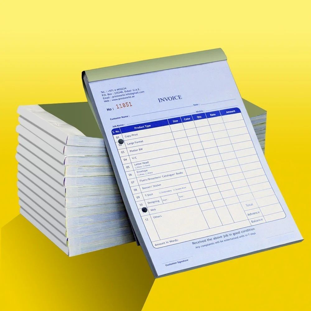 Invoice Bill Book, Print Size: A3 at ₹ 50/piece in Karimnagar | ID ...