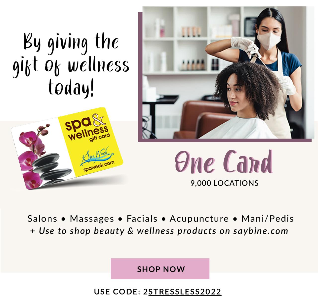 Spa week gift card redemption