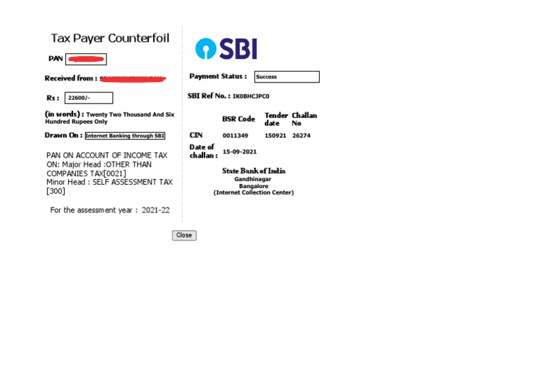 Tax Payment Challan | PDF