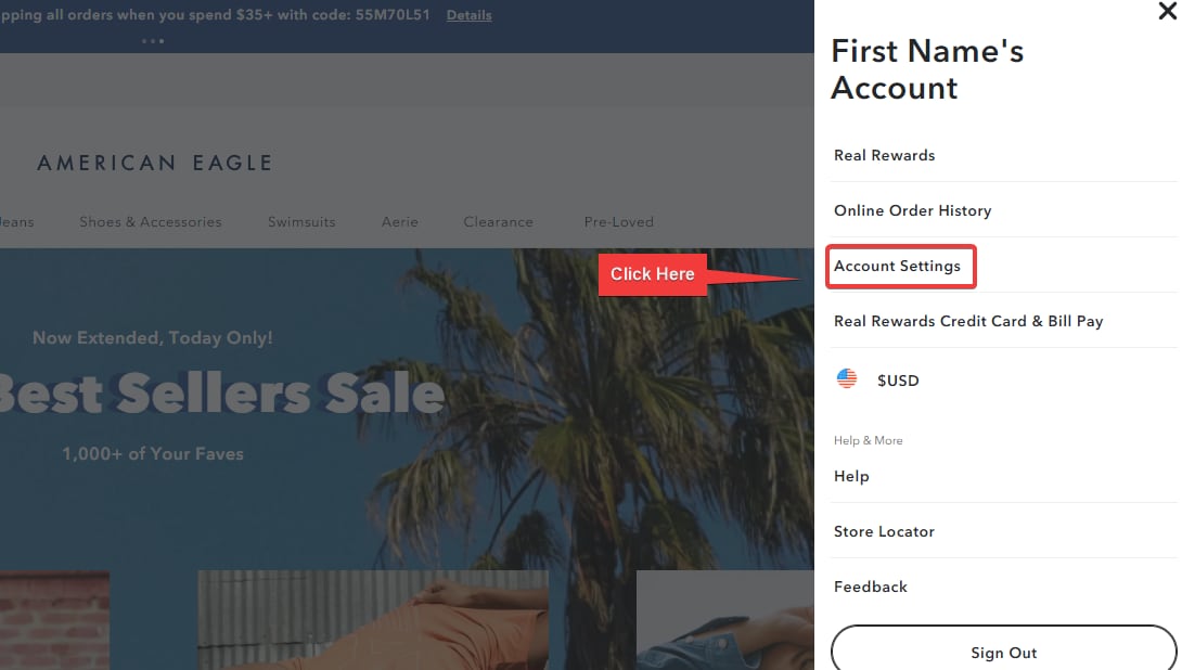 Shop American Eagle, Ship Worldwide Easily