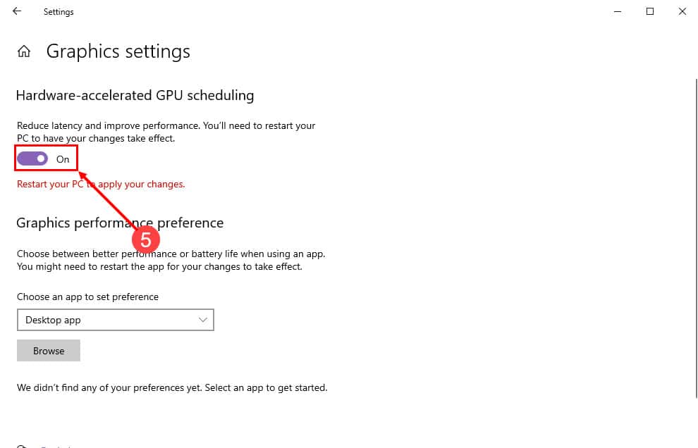 Hardware accelerated gpu scheduling