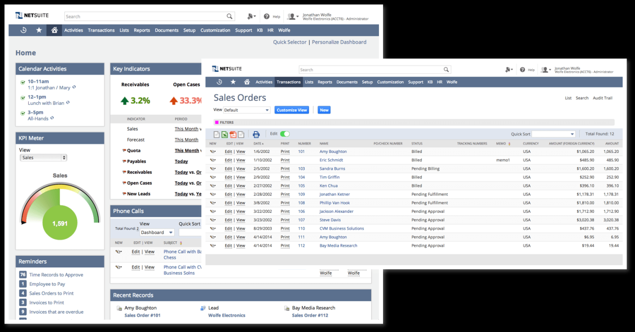 Netsuite applications