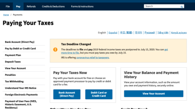 IRS Payment Options - How to Make Your Payments
