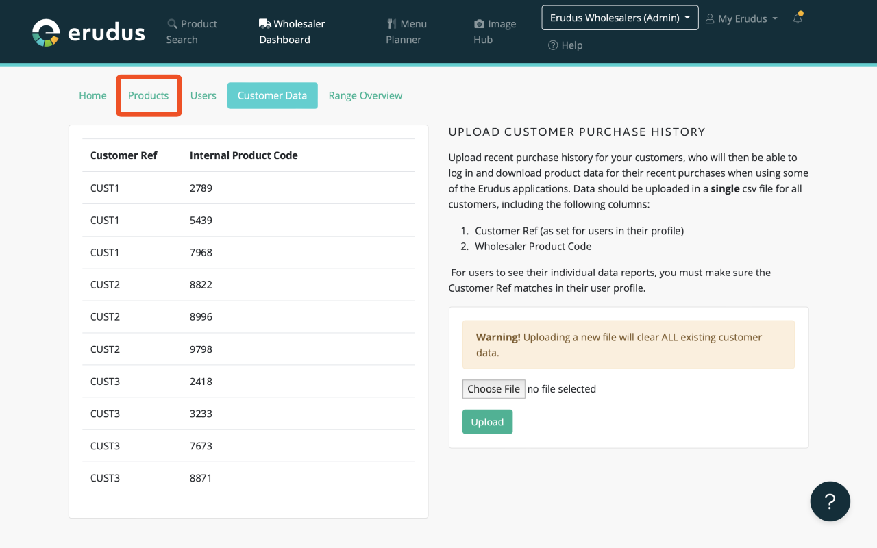 Managing Your Customer Purchase History - Erudus Knowledge Base Managing Your Customer Purchase History - Erudus Knowledge Base