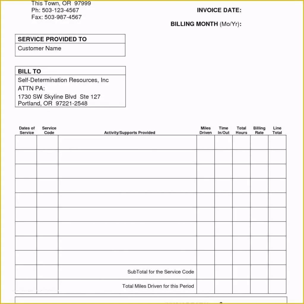 Free Printable Billing Statement Template Of Invoice Statement ...