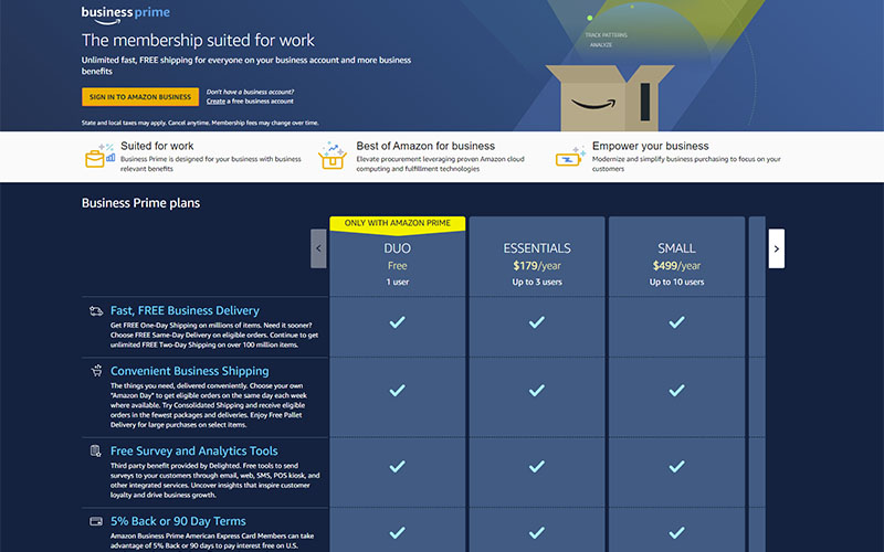 Amazon business account