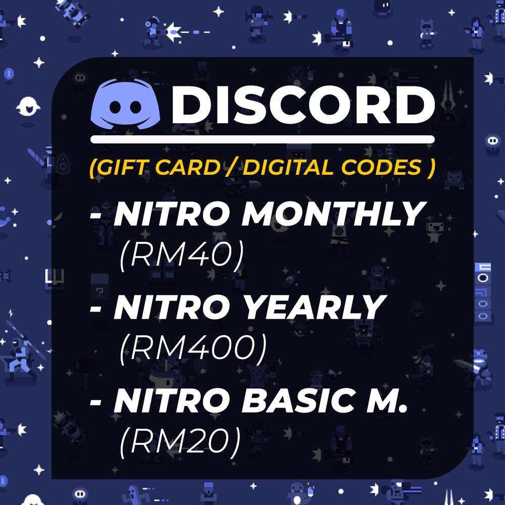 Discord Gift Card Digital Codes | READ DESCRIPTION!! | Shopee Malaysia