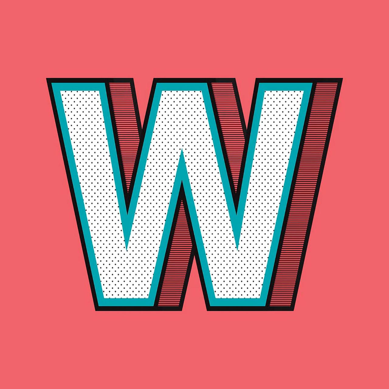 Alphabet Letter. Letter W. GOLD Alphabet Logo. Font Style - Vector ...