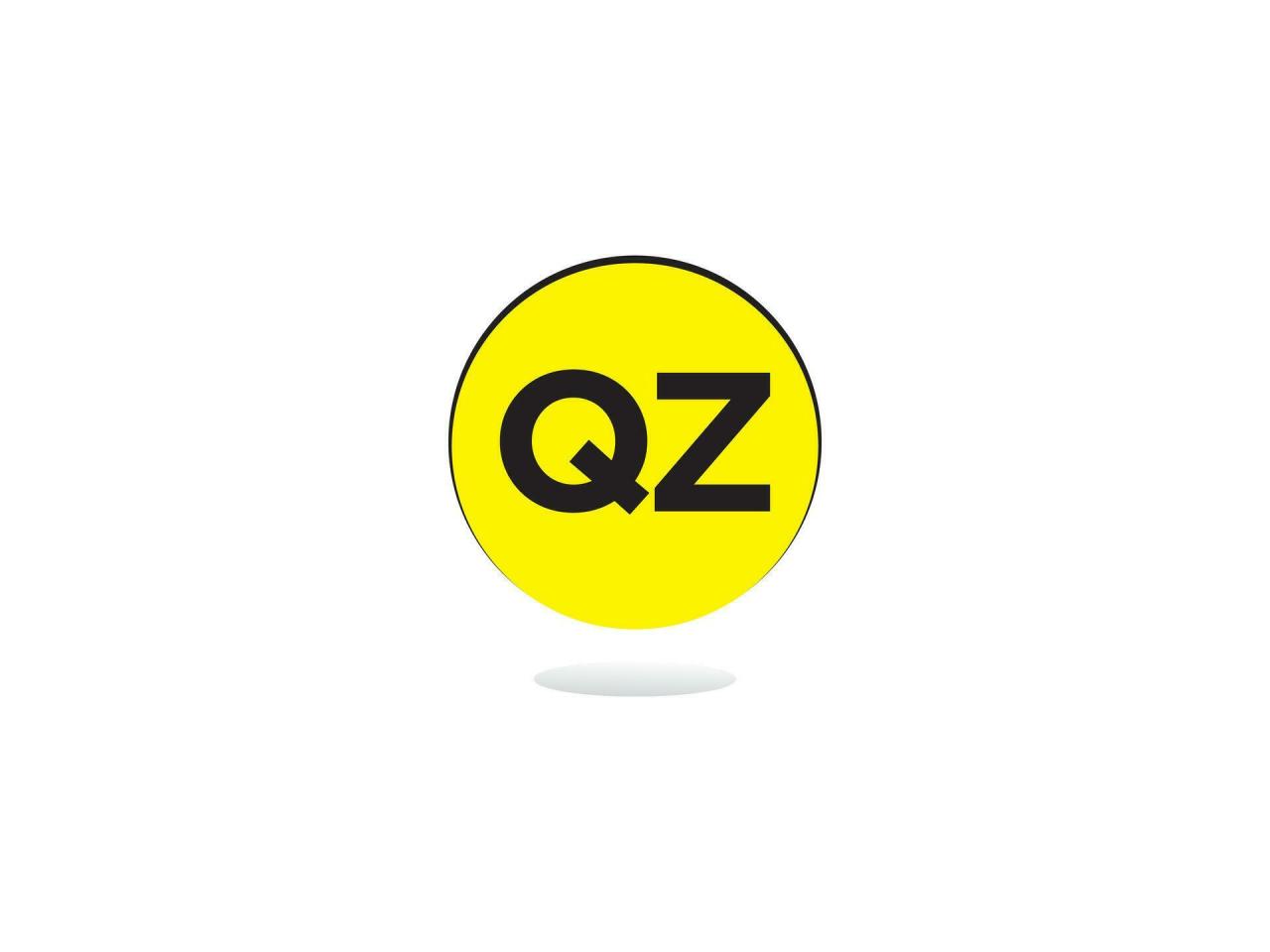 Minimalist Qz Letter Logo Circle, Unique QZ Logo Icon Vector 31729879 ...